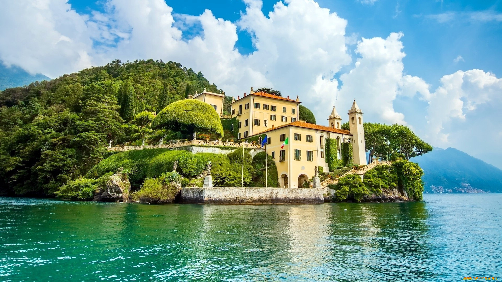 villa balbianello on lake como, italy, , - , villa, balbianello, on, lake, como